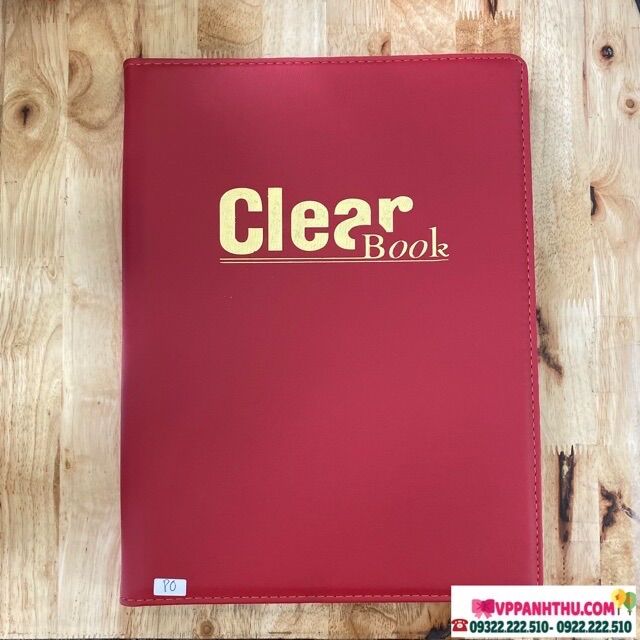 Leather Menu Cover A4 Clearbook - 200 Leaves