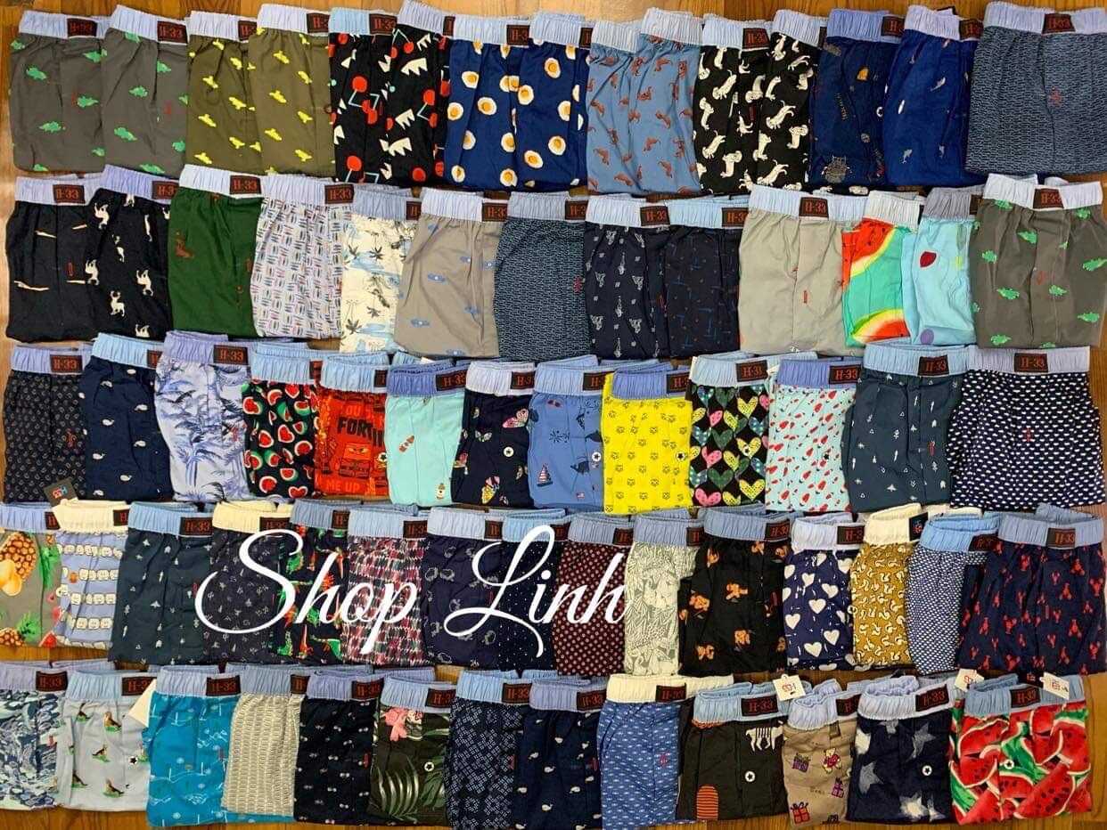 Combo 10 quần đùi ngủ nam H33.( Combo 10 quần boxer)