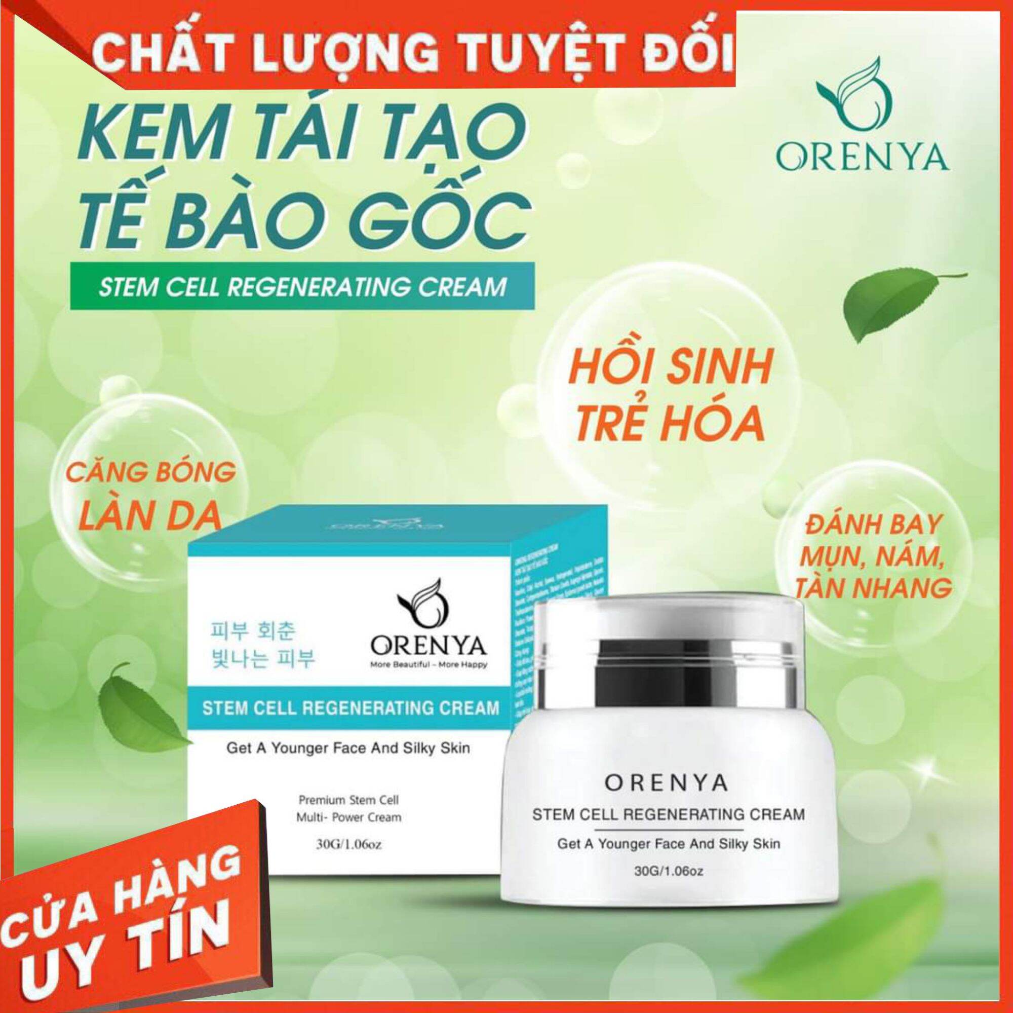 Kem Tái Tạo Tế Bào Gốcstem Cell Regeneratinh Cream Orenya 30G Kem Làm Trẻ Hóa Tái Tạo Làm Da An Toàn Hiệu Quả