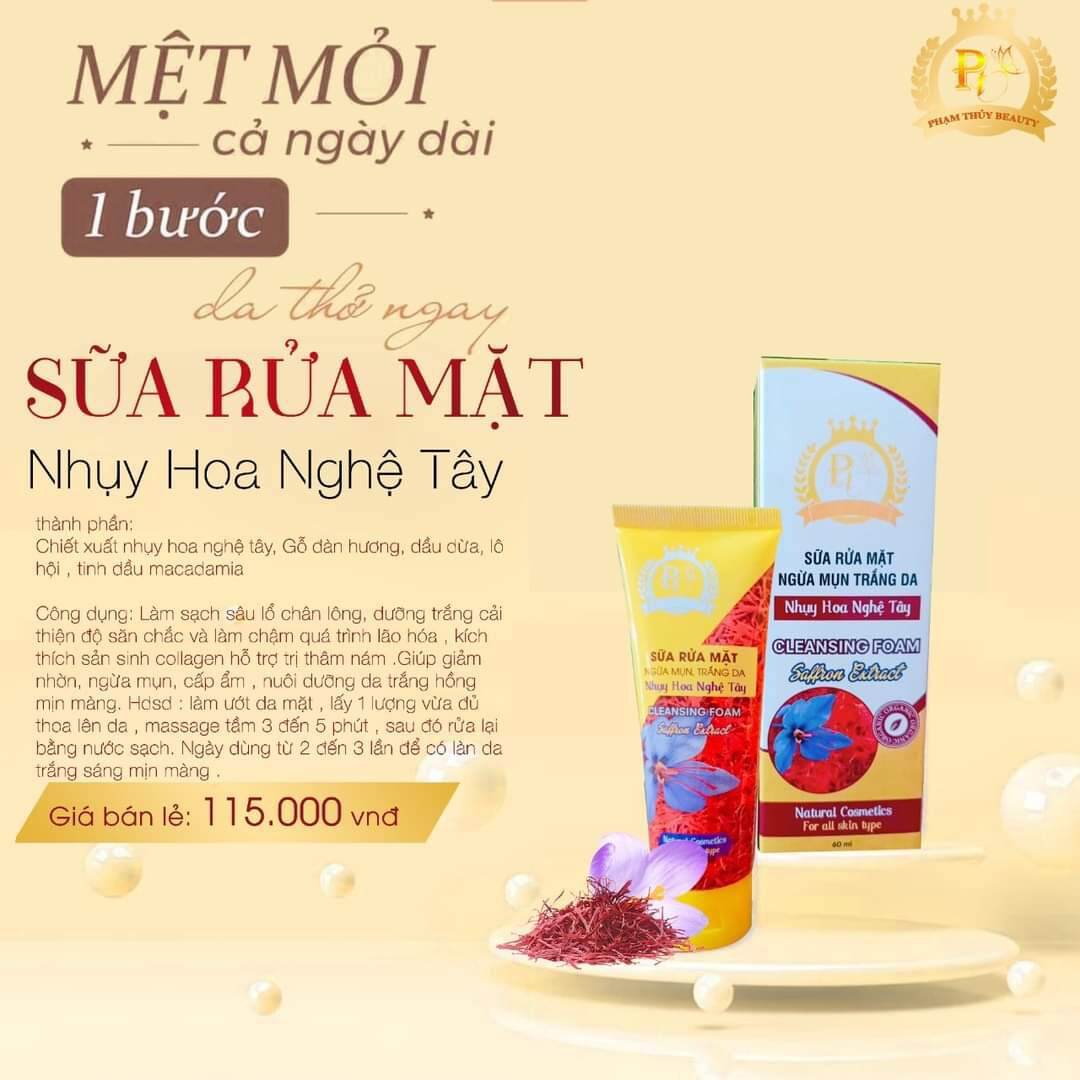 [Hcm]Sữa Rửa Mặt Saffon (Nhụy Hoa Nghệ Tây)