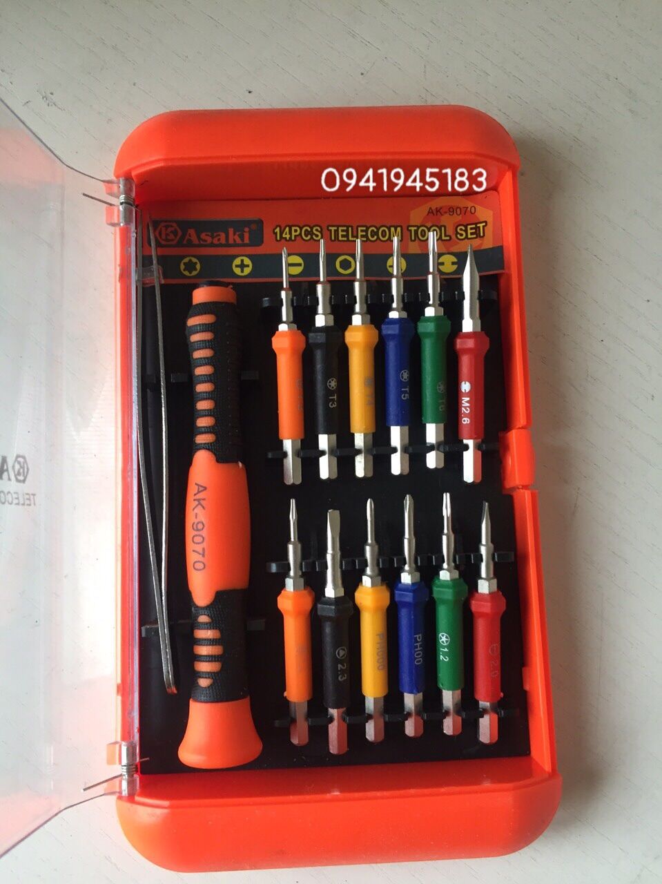 Bộ tua vít điện tử Asaki 9070 14CT
