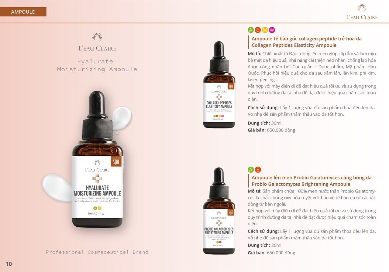 Serum căng bóng da Leau Claire ampoule 30ml ( hàn quốc )