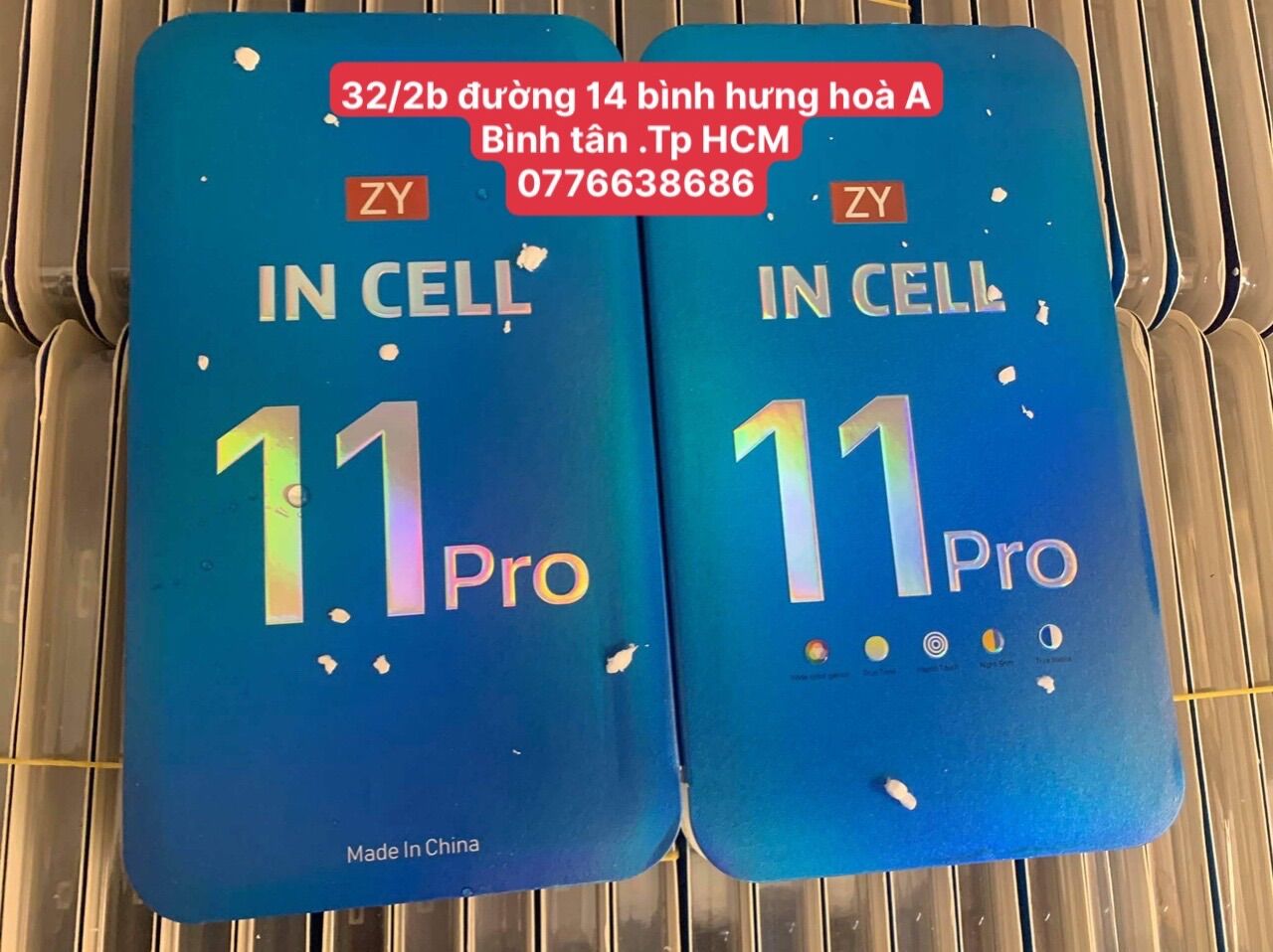 Màn hình  iP- 11pro (Zy) đẹp 9/10 so với màn zin  ( cam kết hình ảnh thật shop tự chụp)