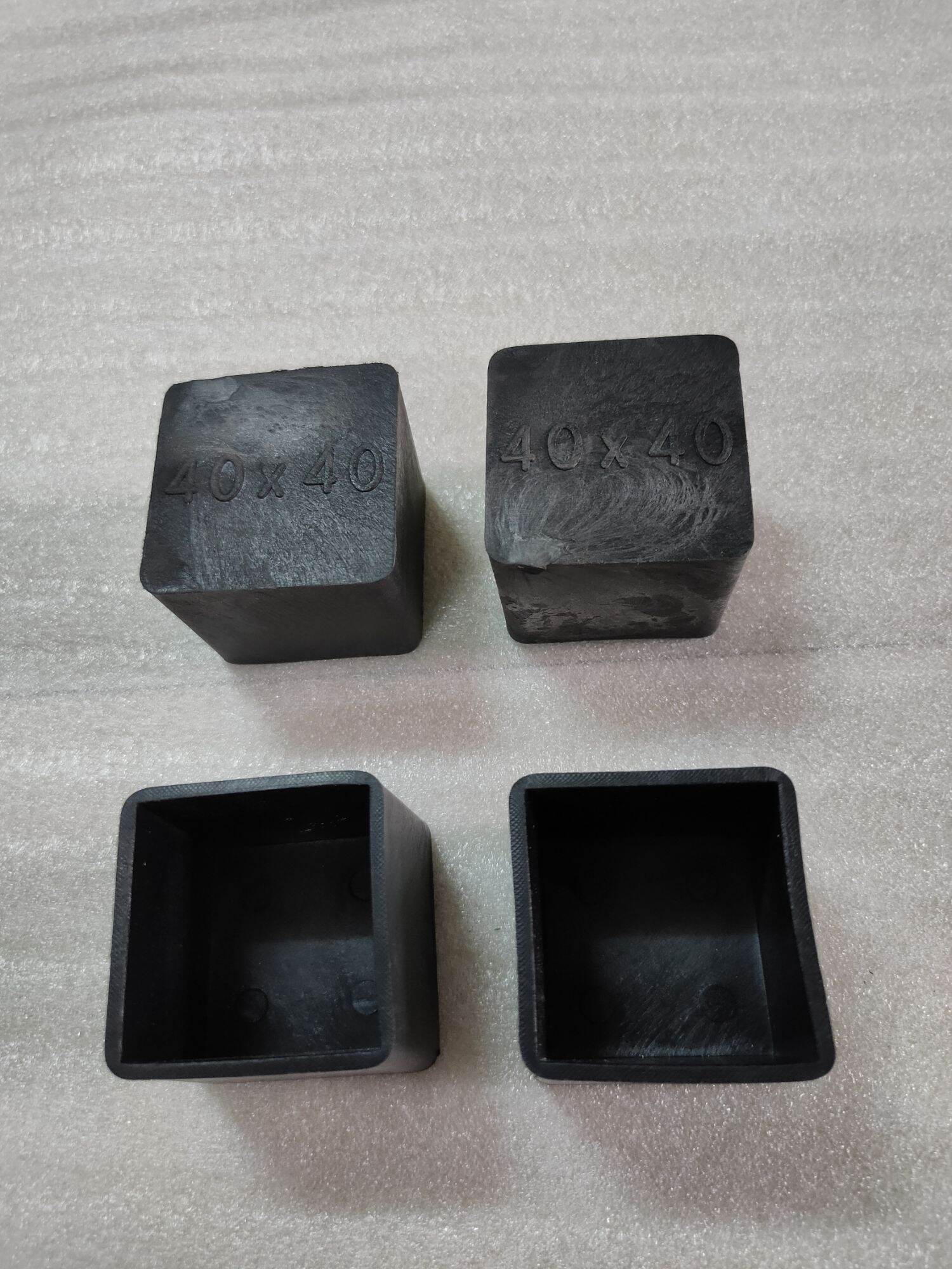 Bộ 10 chụp vuông 40×40mm bao ngoài - chụp - chân đế - nút cao su bịt chân bàn
