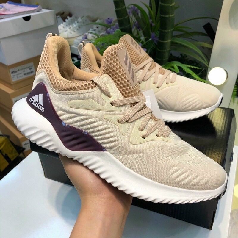 Giày Thể Thao Sneaker Alpha Bounce Kem Tím