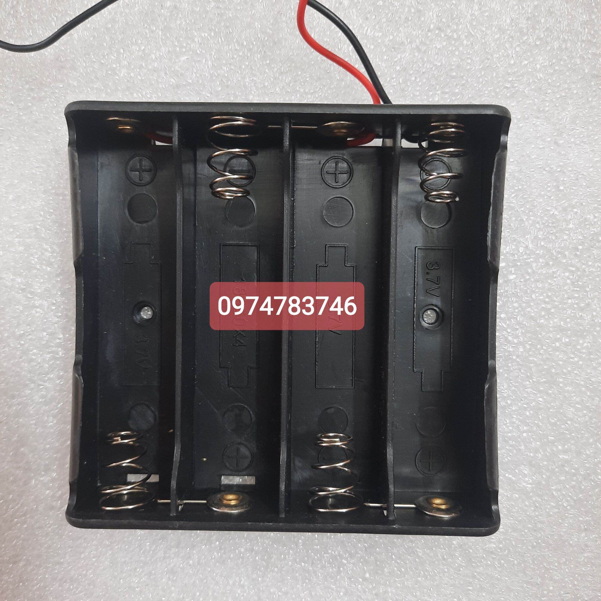 đế gắn cell pin 18650 .1 cell 2 cell 3 cell 4 cell