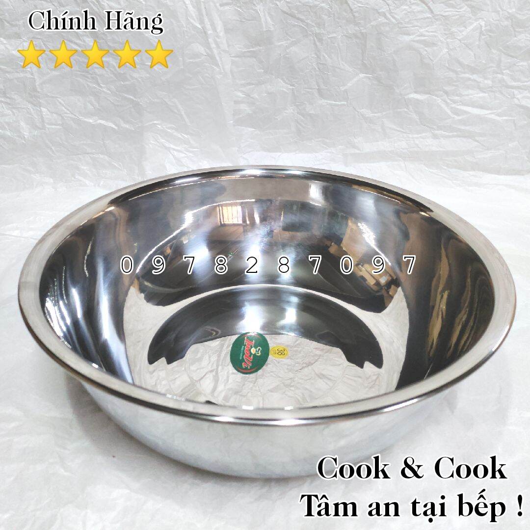 Chậu inox thau inox loại dày INOVI đủ size 40, 42, 44, 46, 48, 50, 52, 54, 56 cm