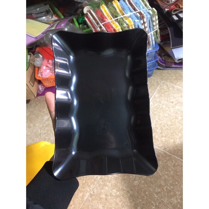 Đĩa nhựa phíp hình chữ nhật sz 22x15cm