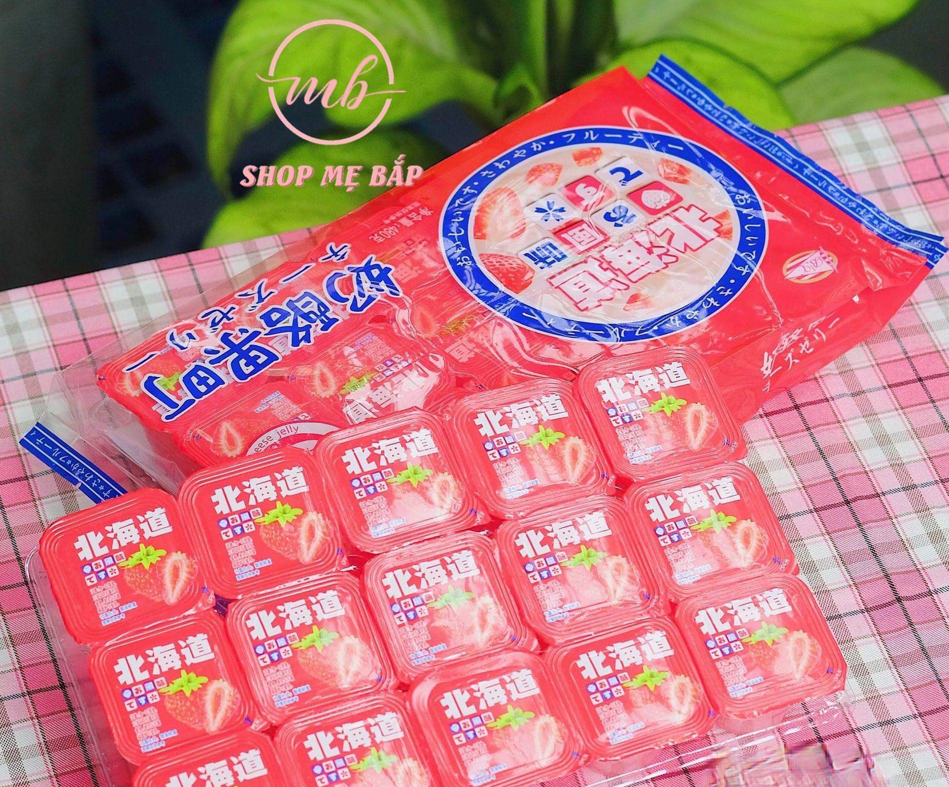 Thạch Phô Mai Vị Dâu BX Nhật Bản 480gram có 15 hộp - Dùng cho bé từ 12 tháng [Date 02/2022]