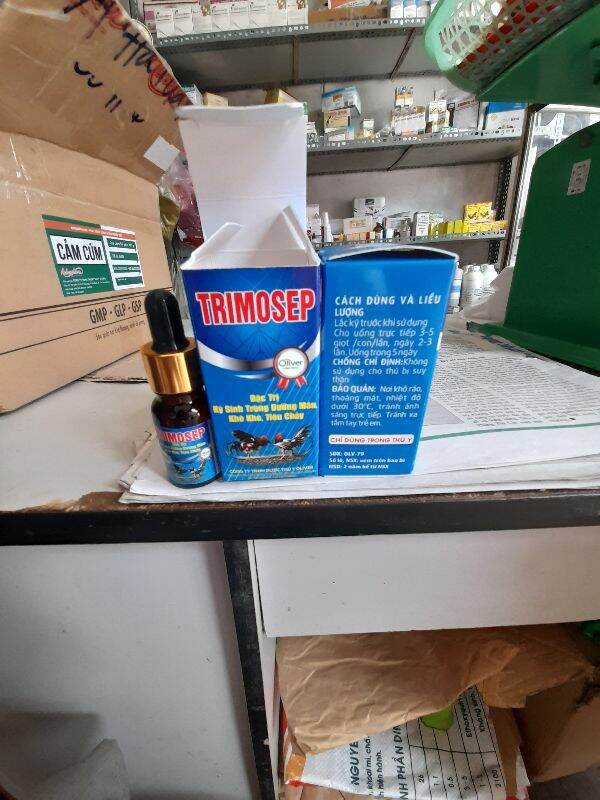 2 Lọ TRIMOSEP 10ML - Trị Ký Sinh Trùng Máu - Cầu Trùng - Khò khè - Tiêu Chảy Gà Đá