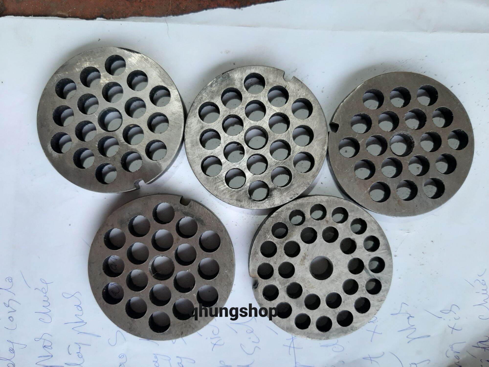 SÀNG MÁY XAY THỊT  ĐẦU ĐÙN 12 LỖ 8 và lỗ 5mm