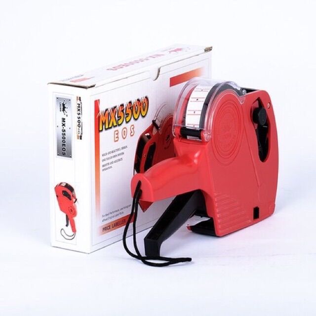 Combo máy bấm giá mx 5500 + 10 cuộn tem bấm giá + 1 ống mực dự phòng