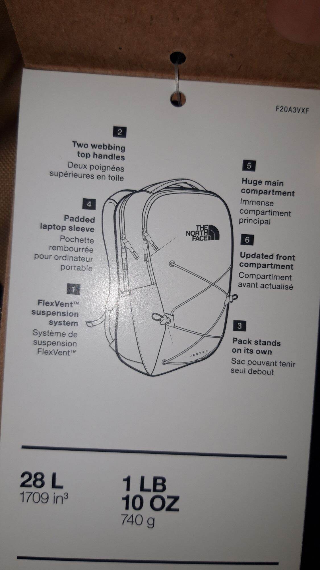 ba lô The North Face Jester 28l Brown