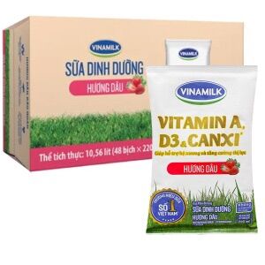 Sữa Tươi Vinamilk bịch 220ml ( Thùng 48 Bịch ) (FREESHIP)