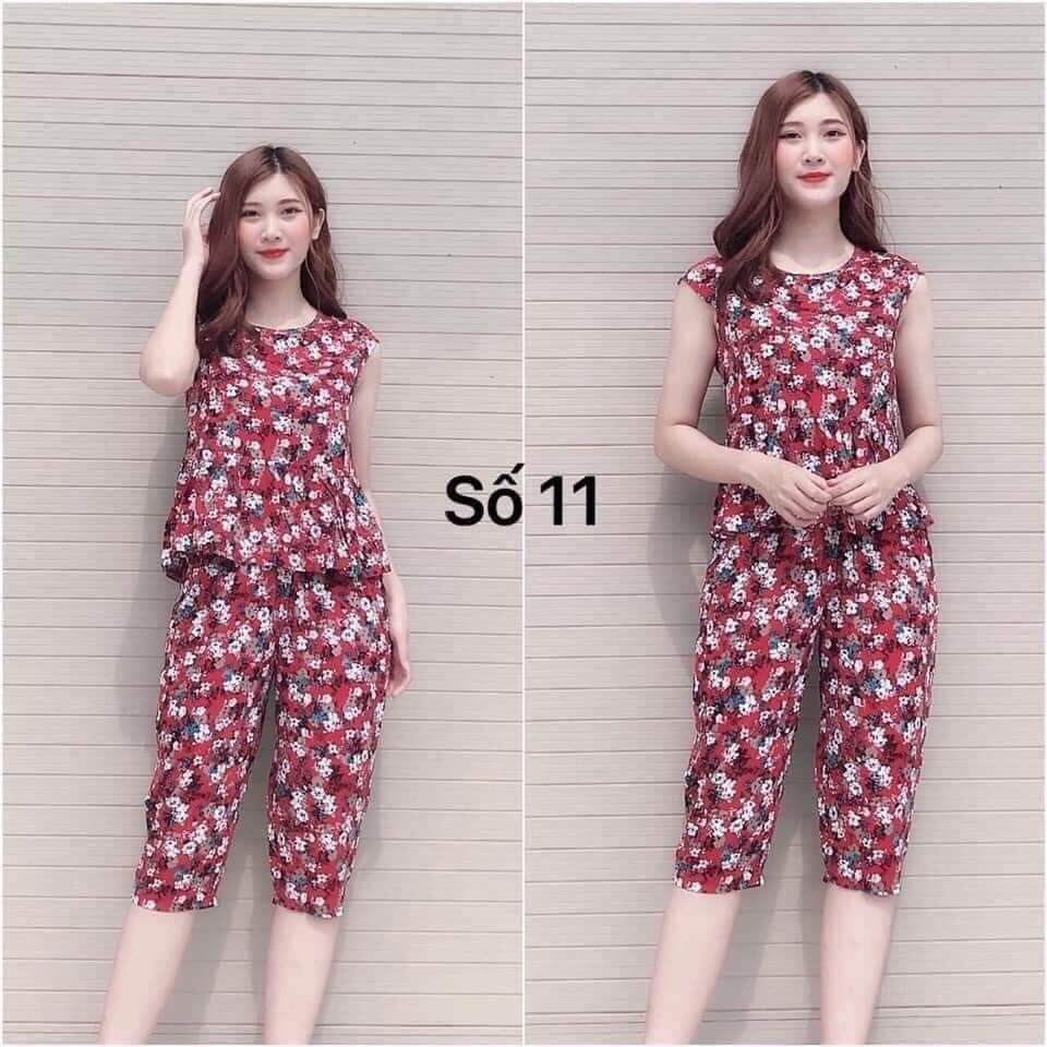 Đồ mặc nhà - Bộ tole lanh lụa Thái dưới 70kg (giá sỉ)