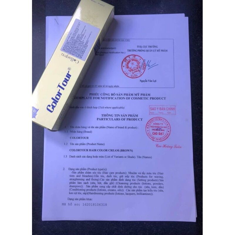 thuốc nhuộm tóc colortour collagen 100ml hàn quốc