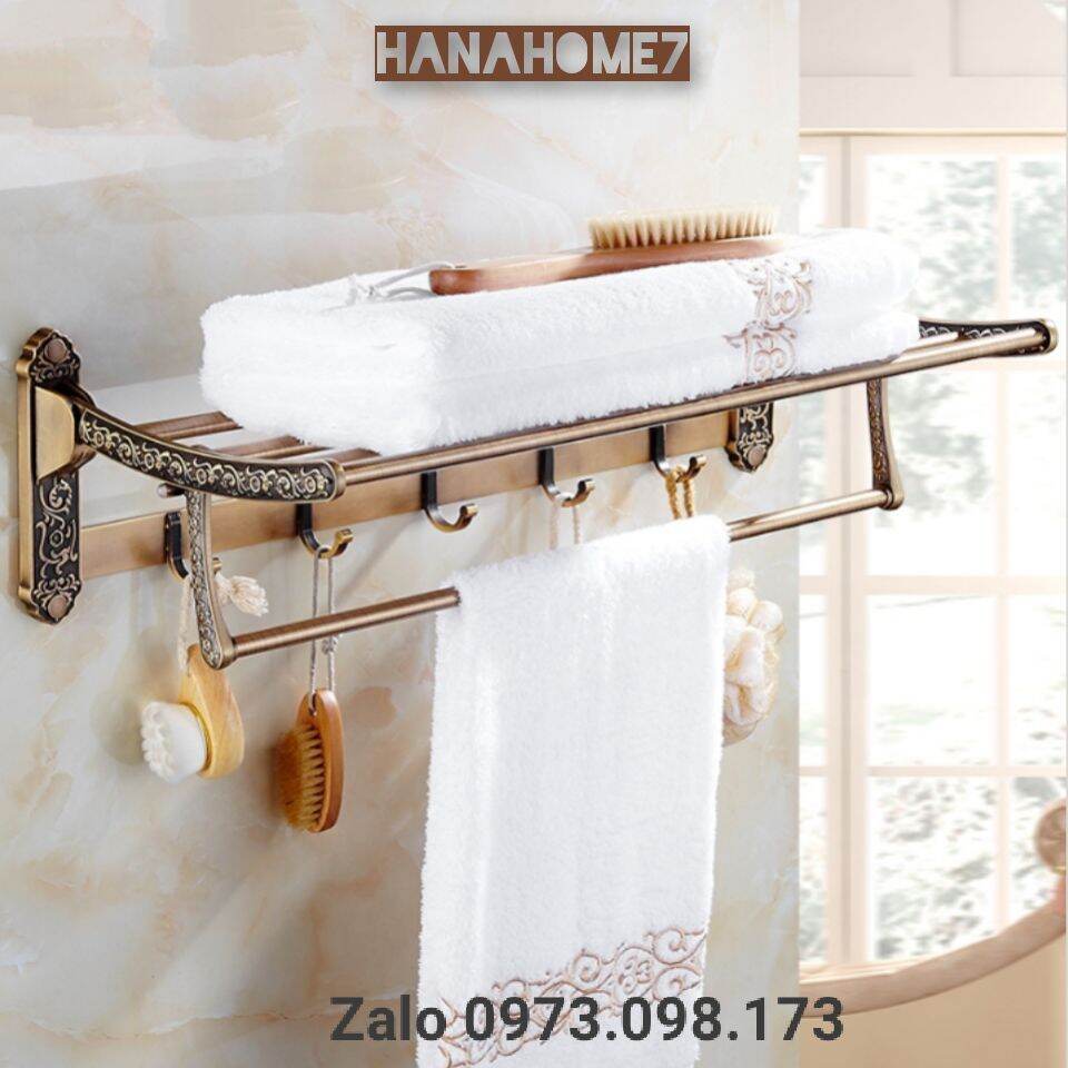 Máng khăn đa năng đồng cổ điển