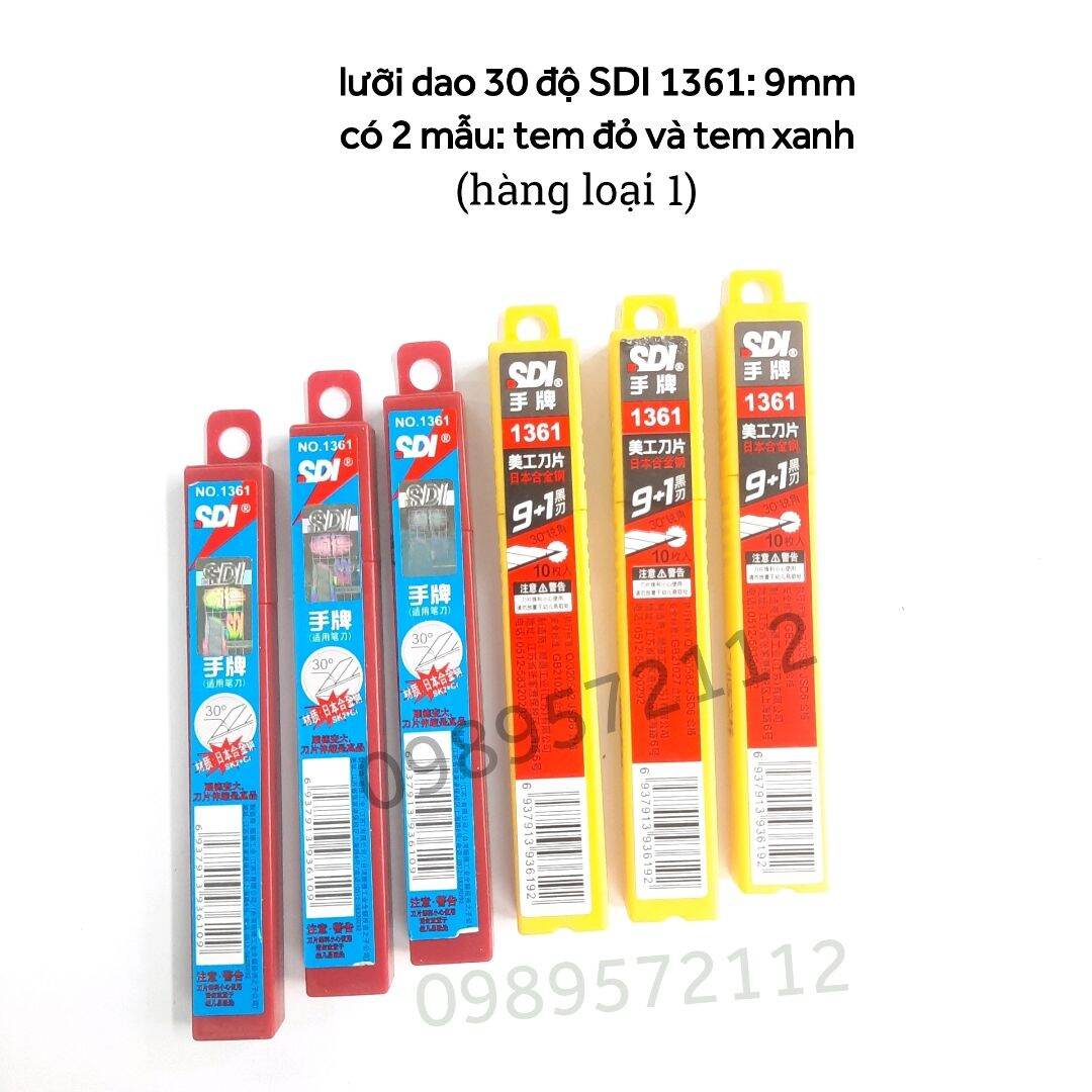 Lưỡi dao 30 độ SDI 1361,lưỡi dao trổ,rọc giấy (10 cái)