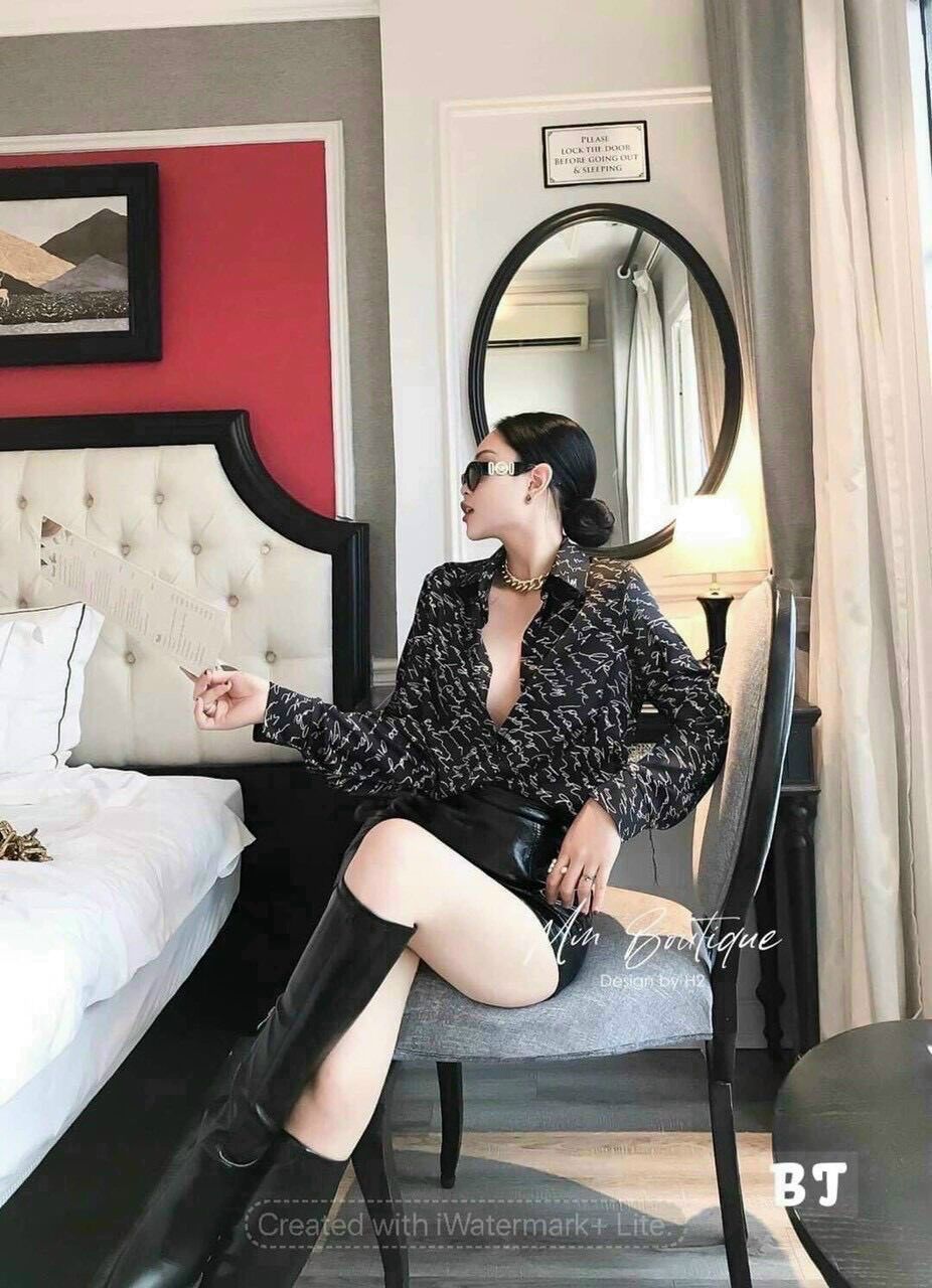 Áo sơ mi chữ ký sang chảnh