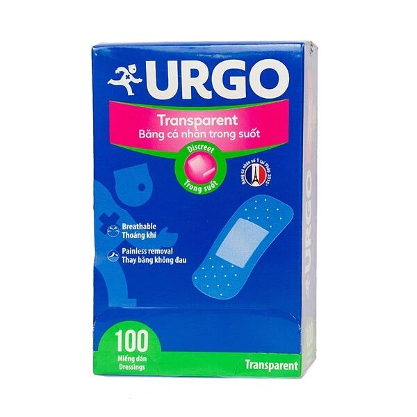 Băng Cá Nhân Trong Suốt Urgo Transparent Assorted 100 Miếng