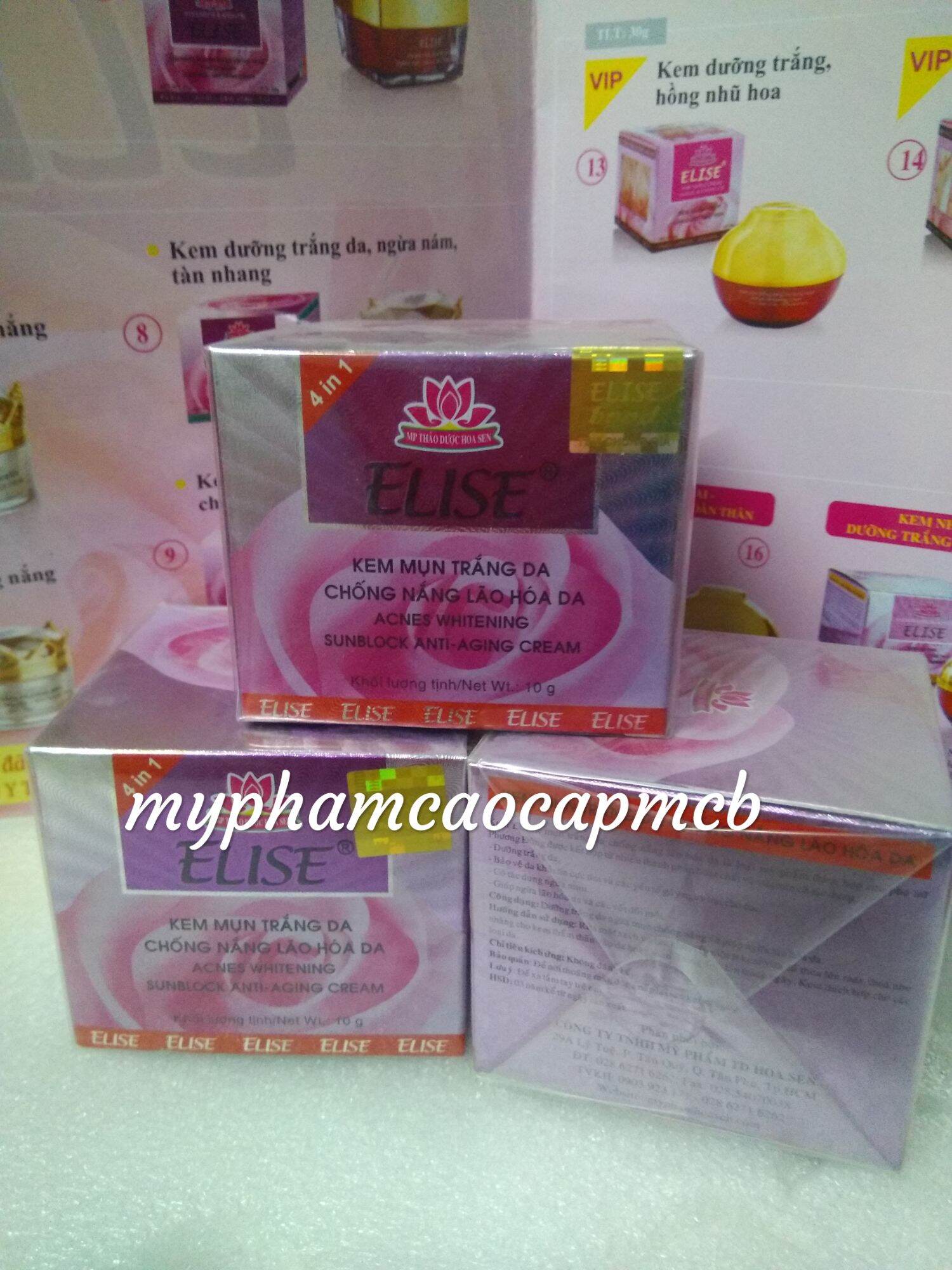 kem elise mụn trắng da lão hóa 10g