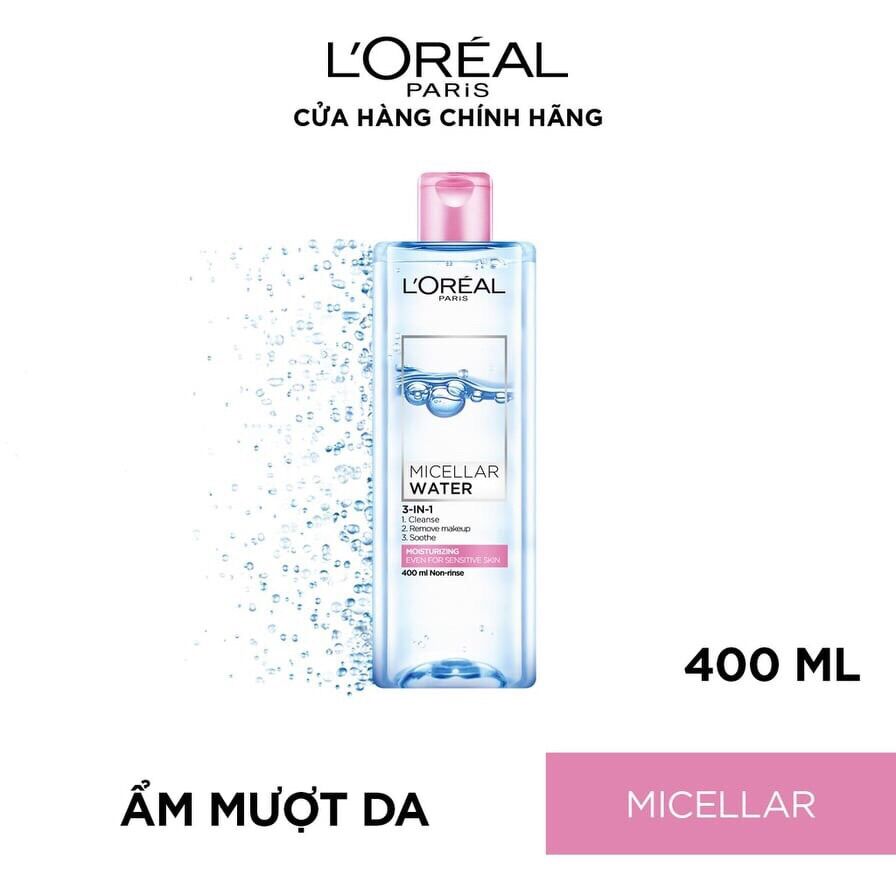 Nước tẩy trang Loreal dưỡng da ẩm mượt 3 in 1