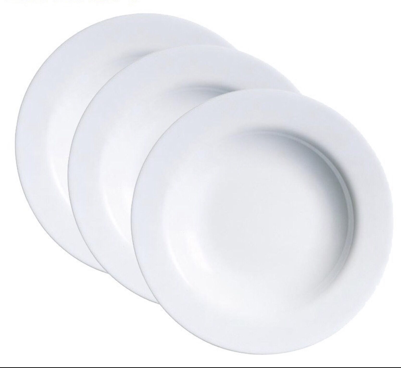Combo 3 đĩa soup thủy tinh Luminarc Evolution 22cm - hàng chính hãng