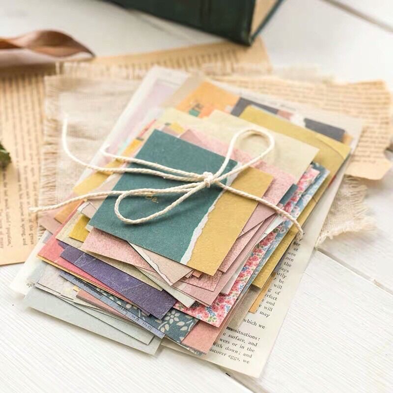 Tập 60 Tờ Giấy Nền Trang Trí Kiểu Cổ Điển