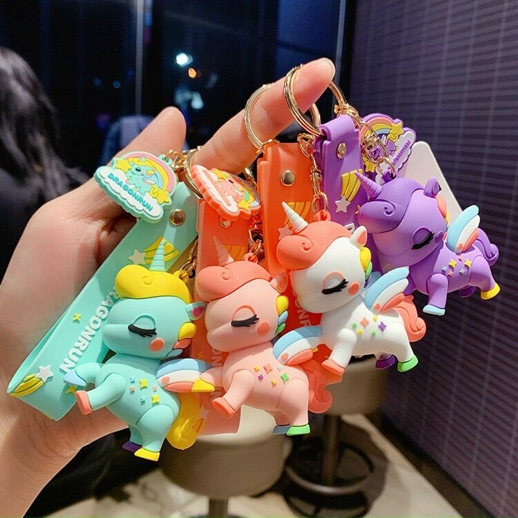 Móc khoá kỳ lân unicorn 7 màu