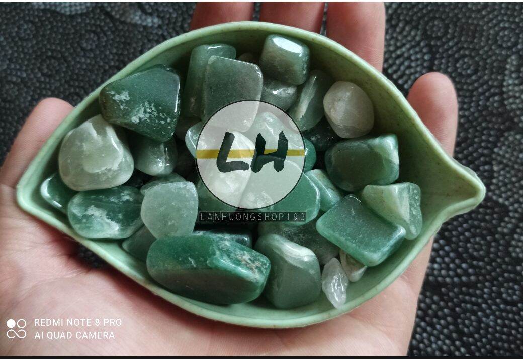 Đá Thạch Anh Vụn Màu xanh 100g