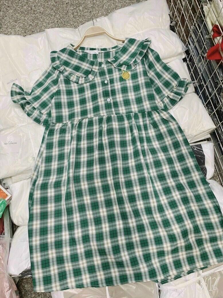 [HCM]Đầm babydoll sơ mi sọc siêu dễ thương