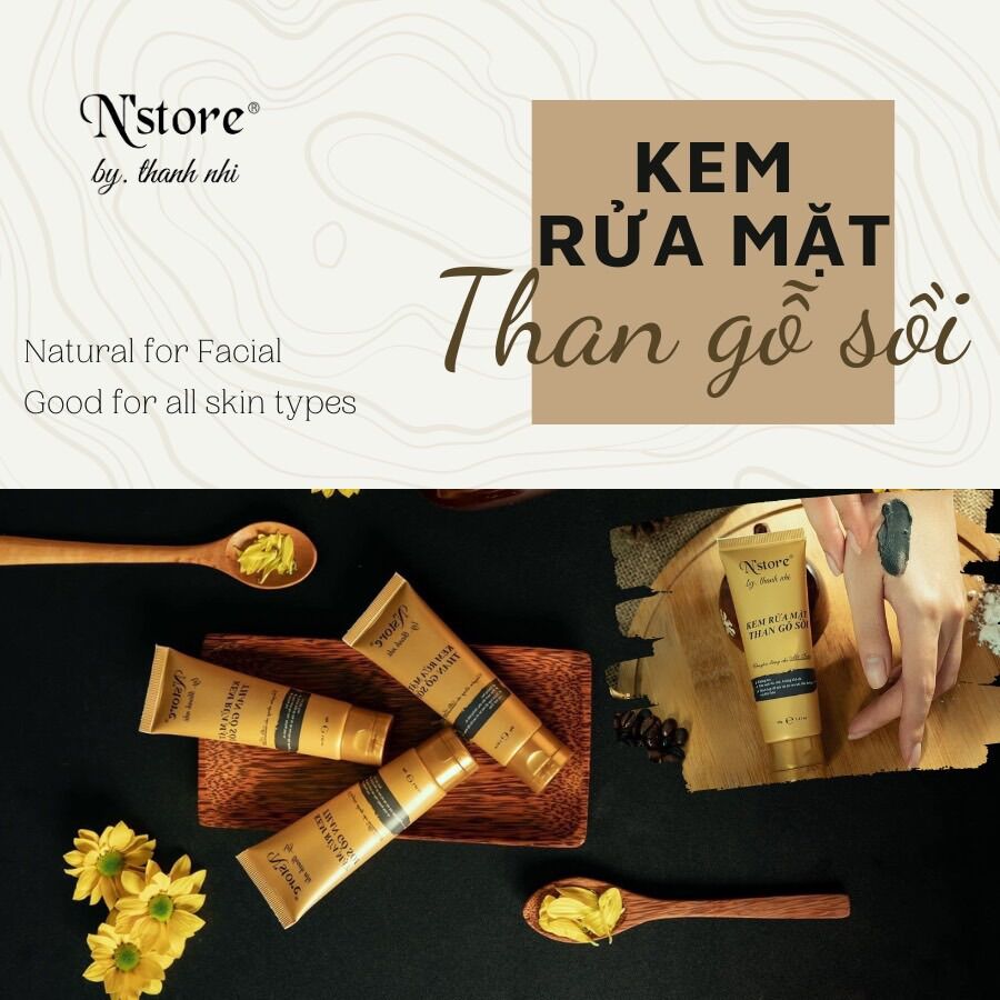 Kem rửa mặt thân gỗ sồi