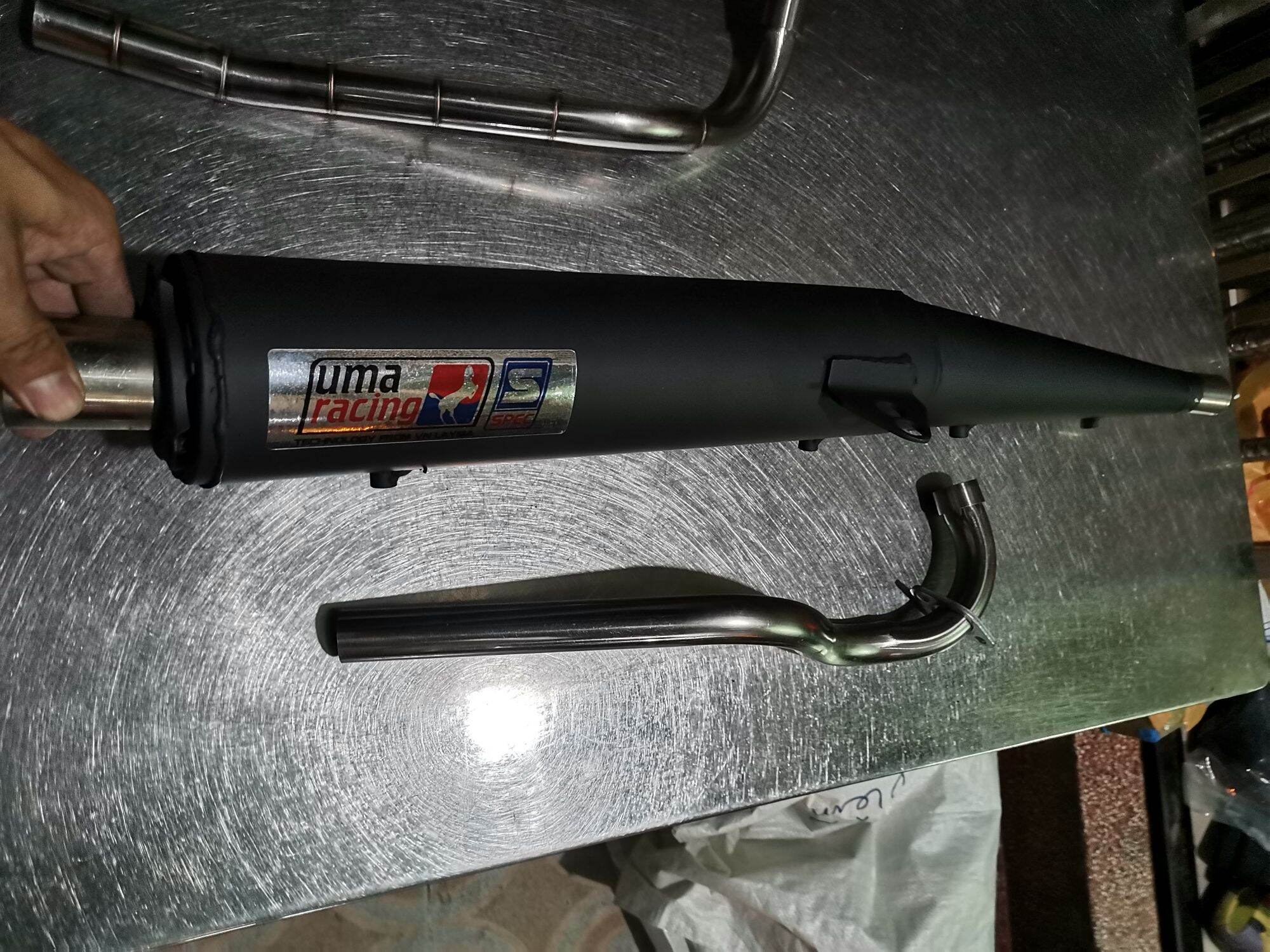 pô xe máy uma v4 1. 1 Wave rsx Wave s 110 ( có cổ pô chưa bao gom che pô và tiêu)