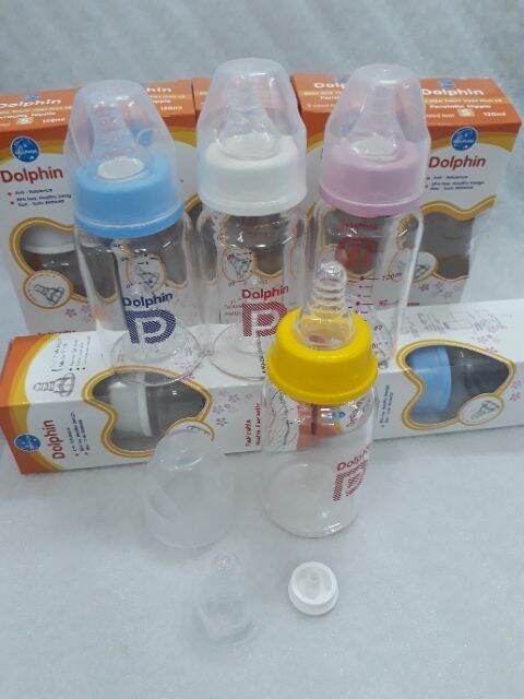 Bình sữa thủy tinh Dolphin cổ hẹp 120ml