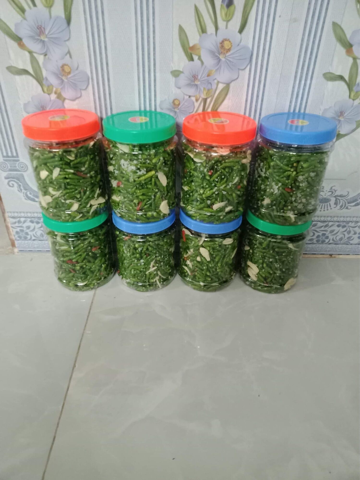 Ót sóc tỏi muối Lọ 400g =100k