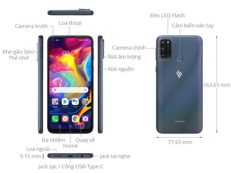 Điện thoai di động VSMart Joy 4 4GB/64GB