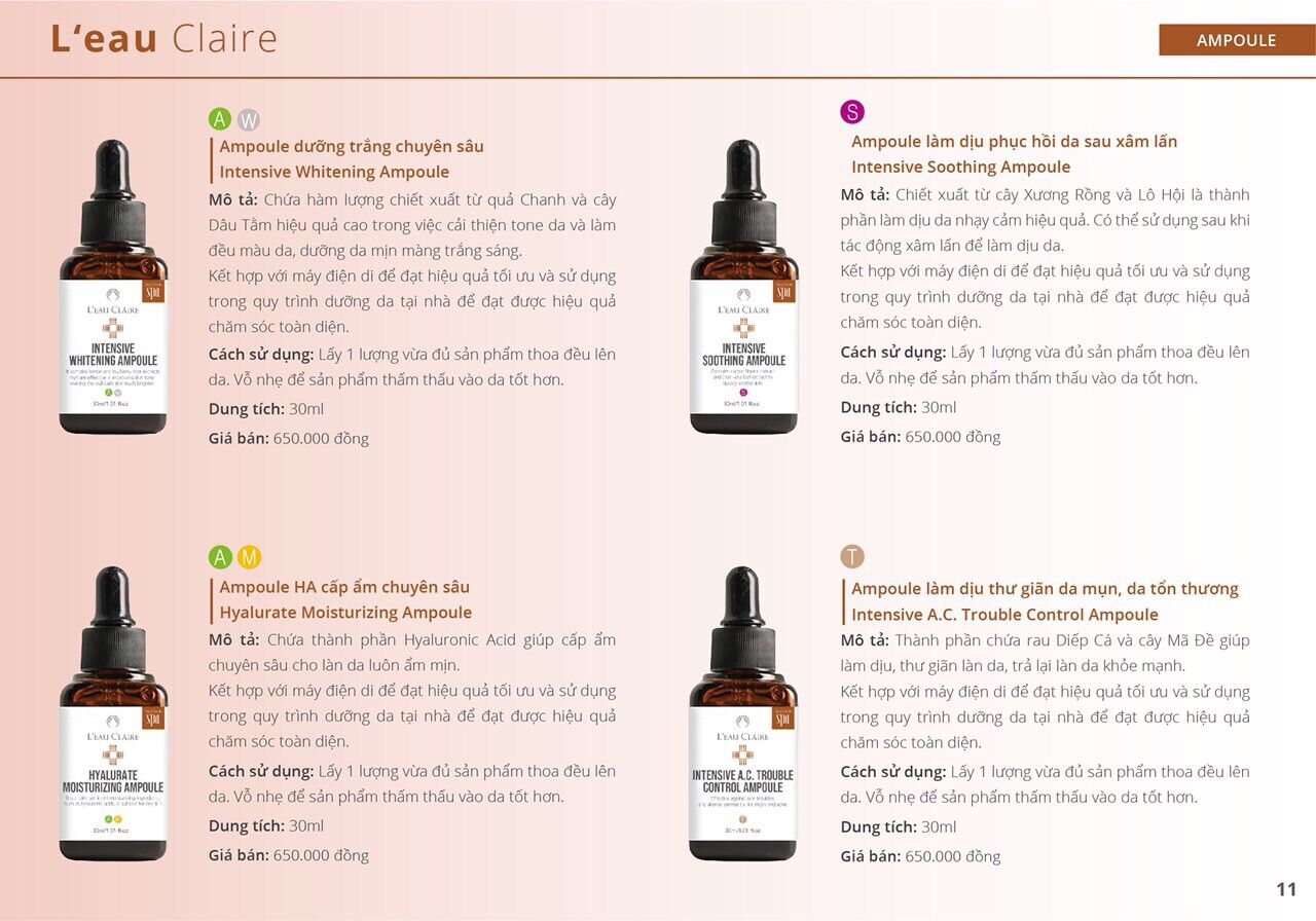 Serum căng bóng da Leau Claire ampoule 30ml ( hàn quốc )