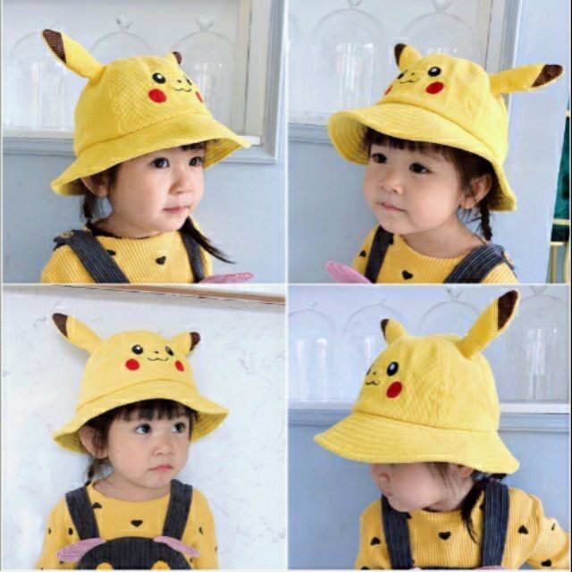 [HCM]Nón Vành Pikachu Cho Bé Siêu Cute 1T Đến 5T