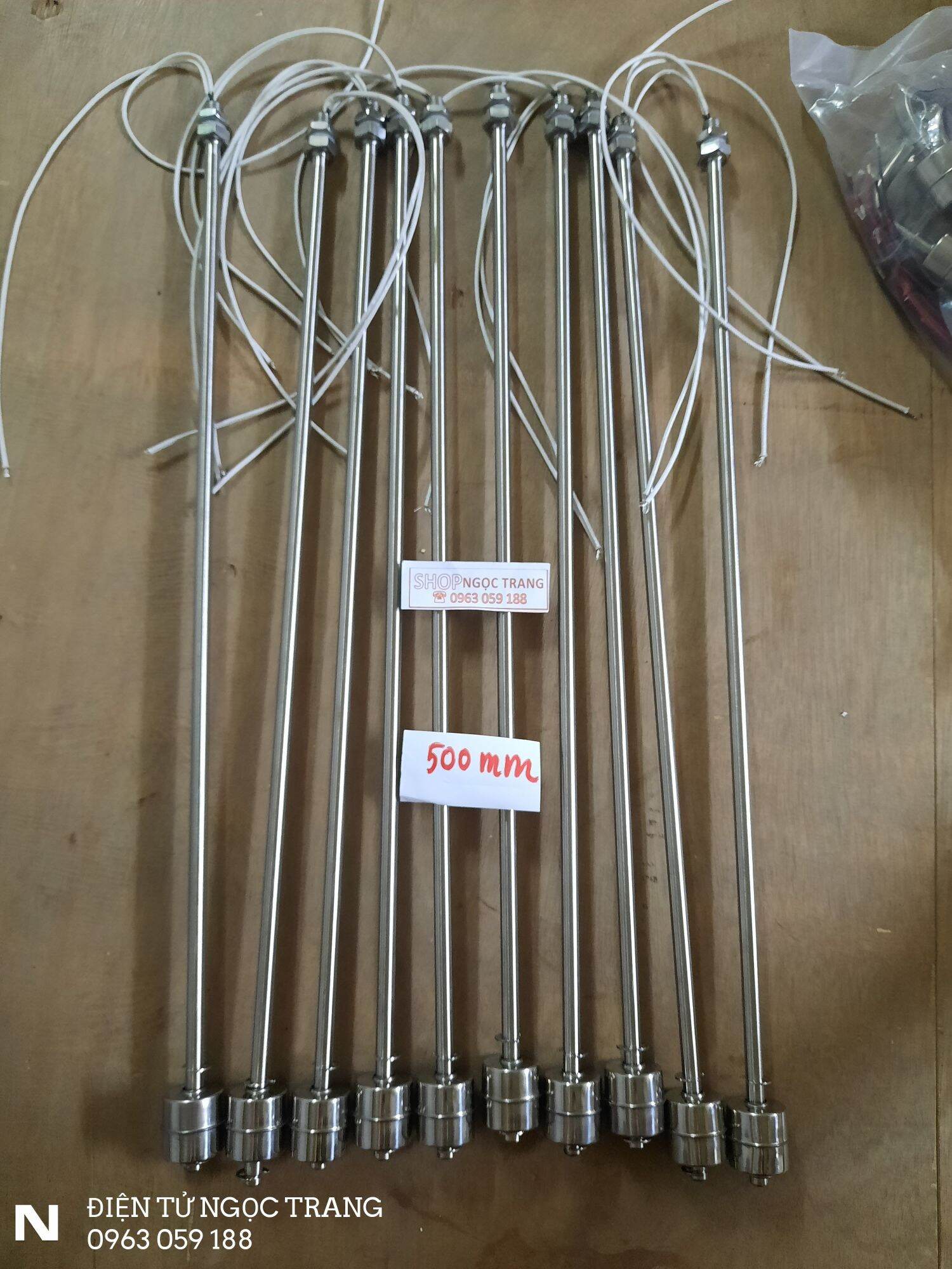Công tắc phao inox zen trắng 304 - loại 500mm