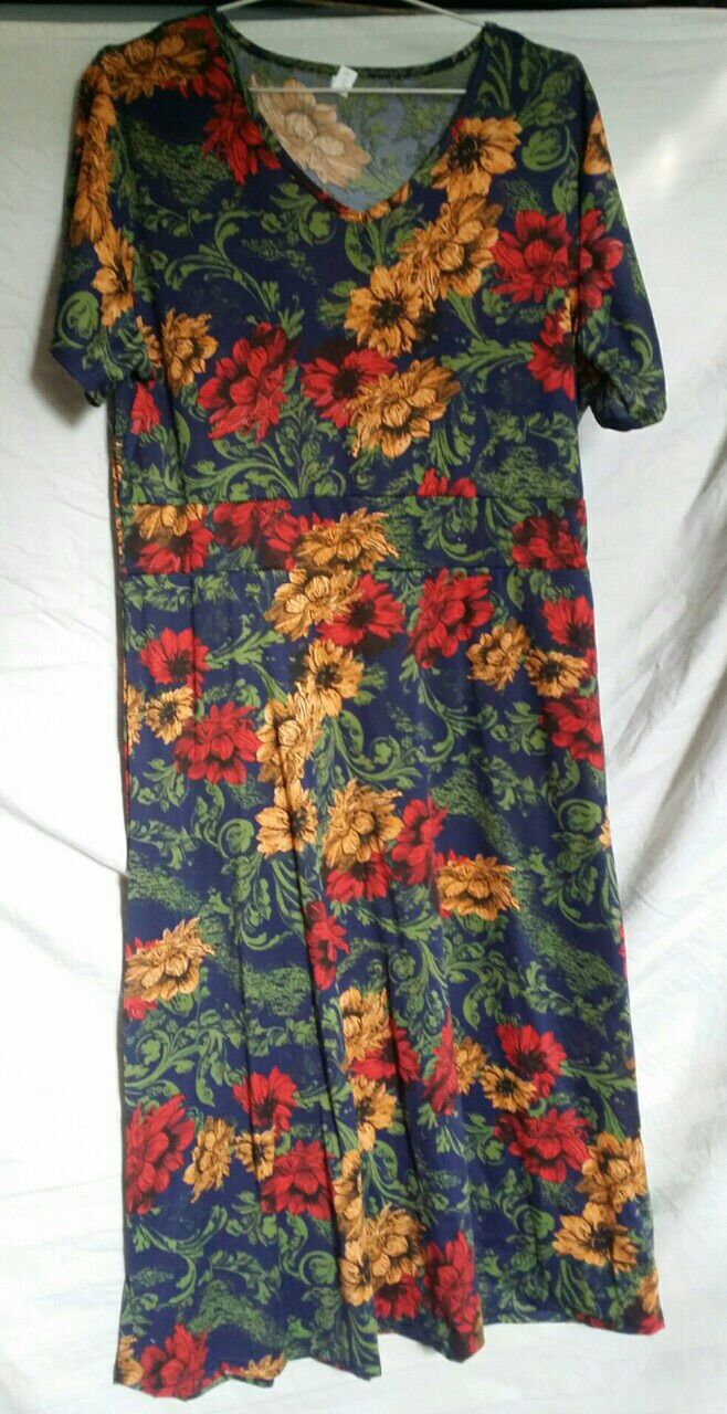 Đầm thun hoa dài size xl.2xl.3xl
