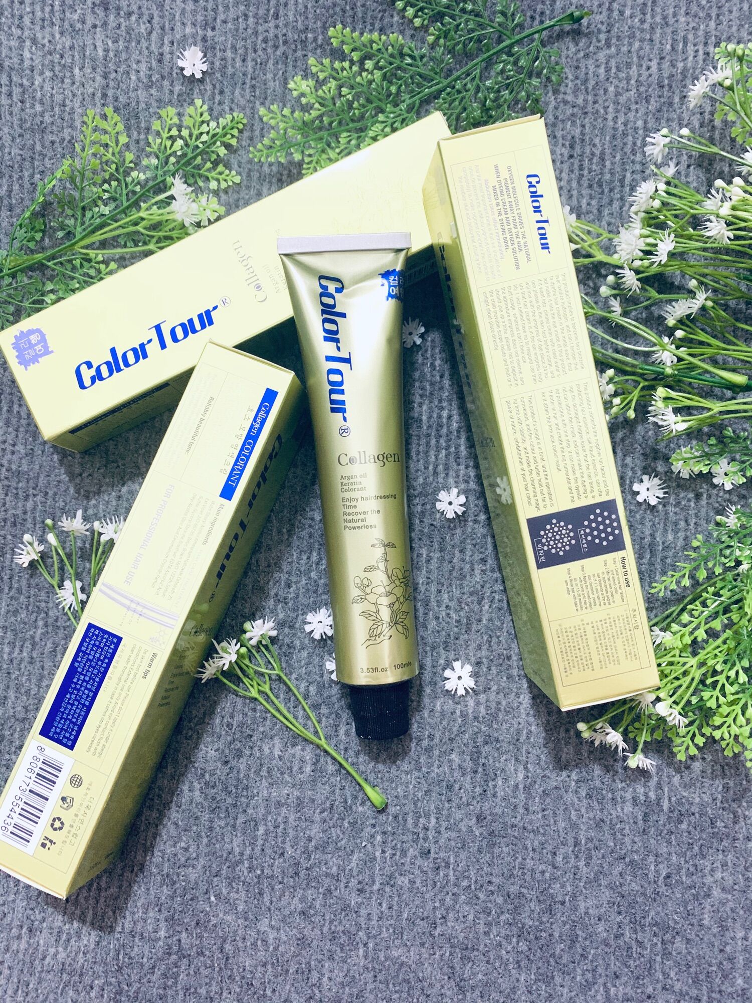 thuốc nhuộm tóc colortour collagen 100ml hàn quốc