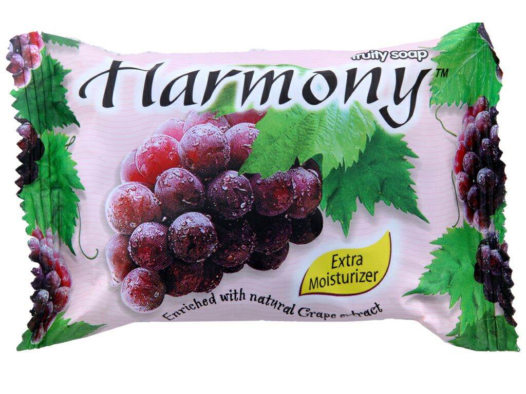 Combo 05 Xà bông cục Harmony 75g đủ loại (dâu, cam, chanh, táo , nho)