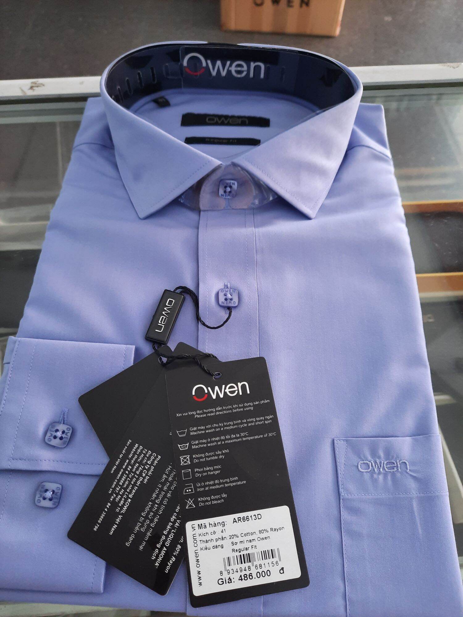 sơ mi owen AR6613D giá 486 còn 300..,345