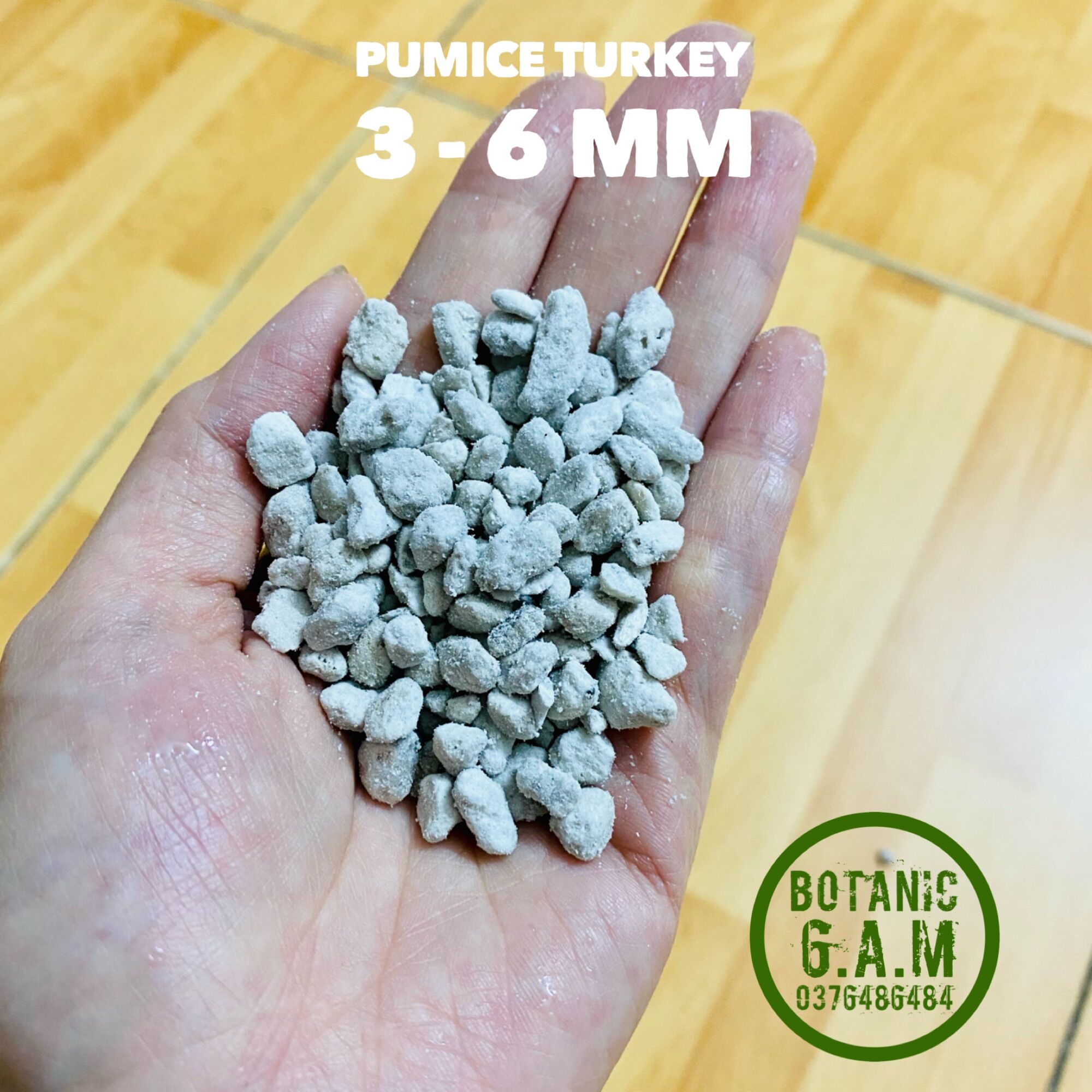 1kg Đá bọt Pumice 3-8mm/2-4cm - đá lông vũ trồng sen đá, xương rồng, cây mọng nước,...