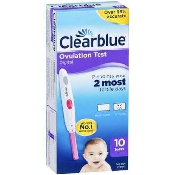 QUE THỬ RỤNG TRỨNG ĐIỆN TỬ CLEARBLUE 10 test
