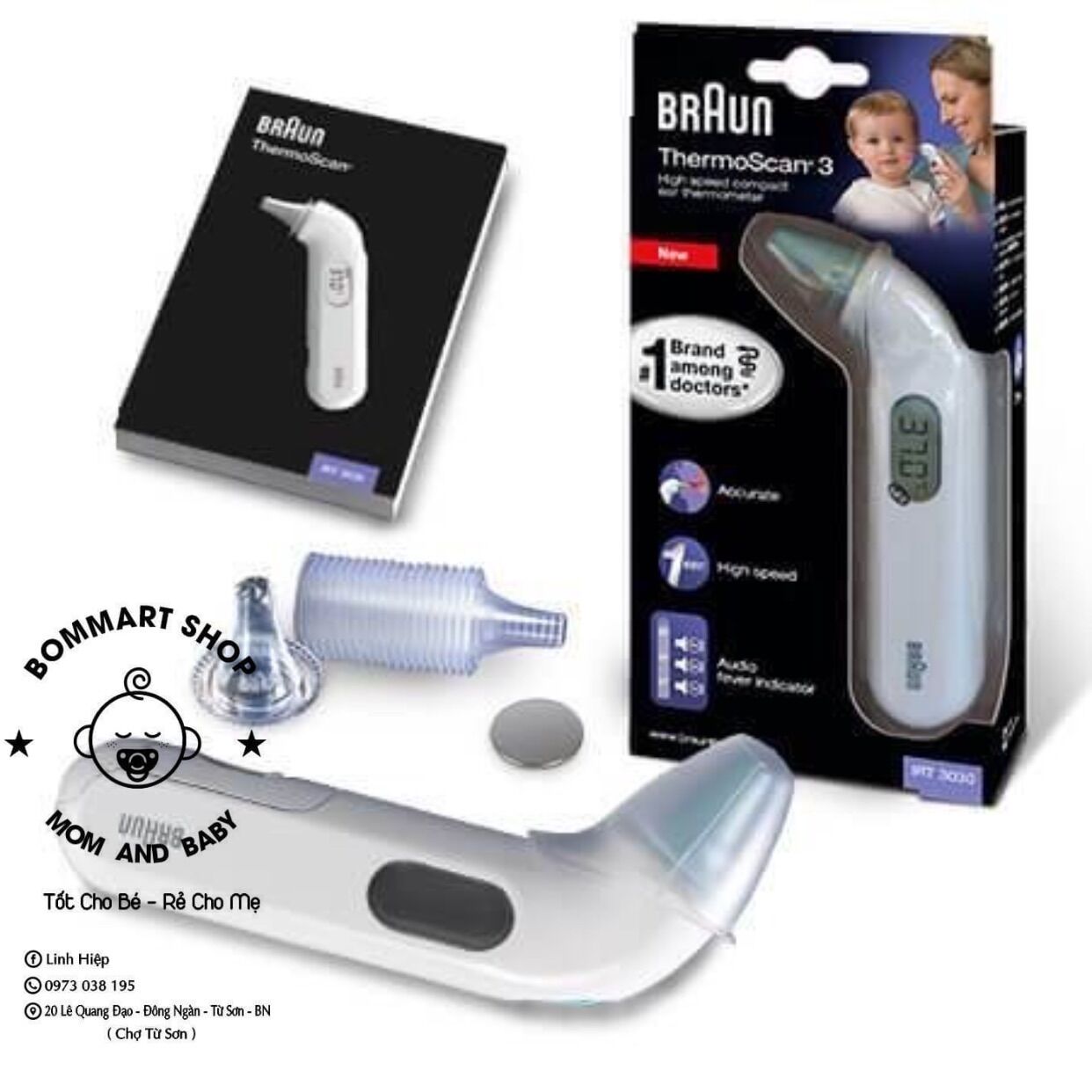 Nhiệt kế đo tai điện tử braun