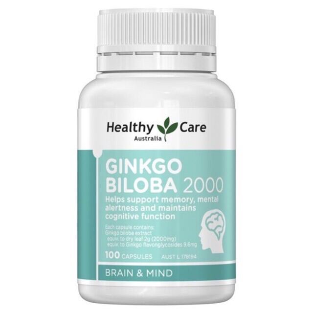 [Hcm]Viên Uống Bổ Não Healthy Care Ginkgo Biloba 2000Mg Chai 100 Viên