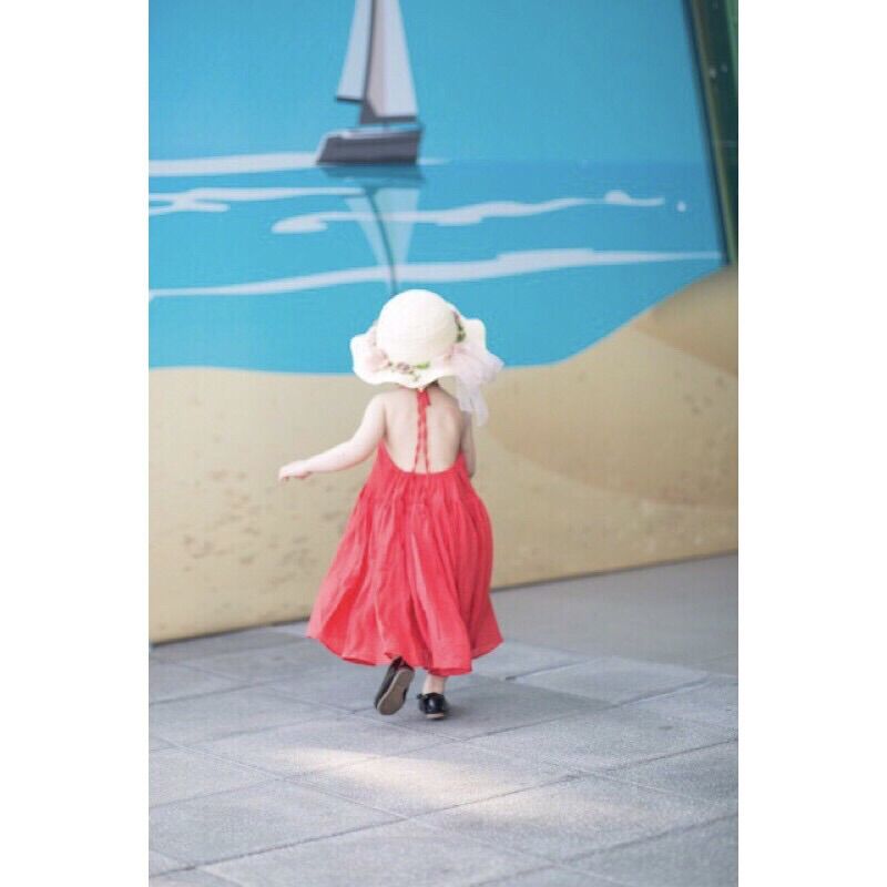 Váy maxi 2 dây tiểu thư bé gái