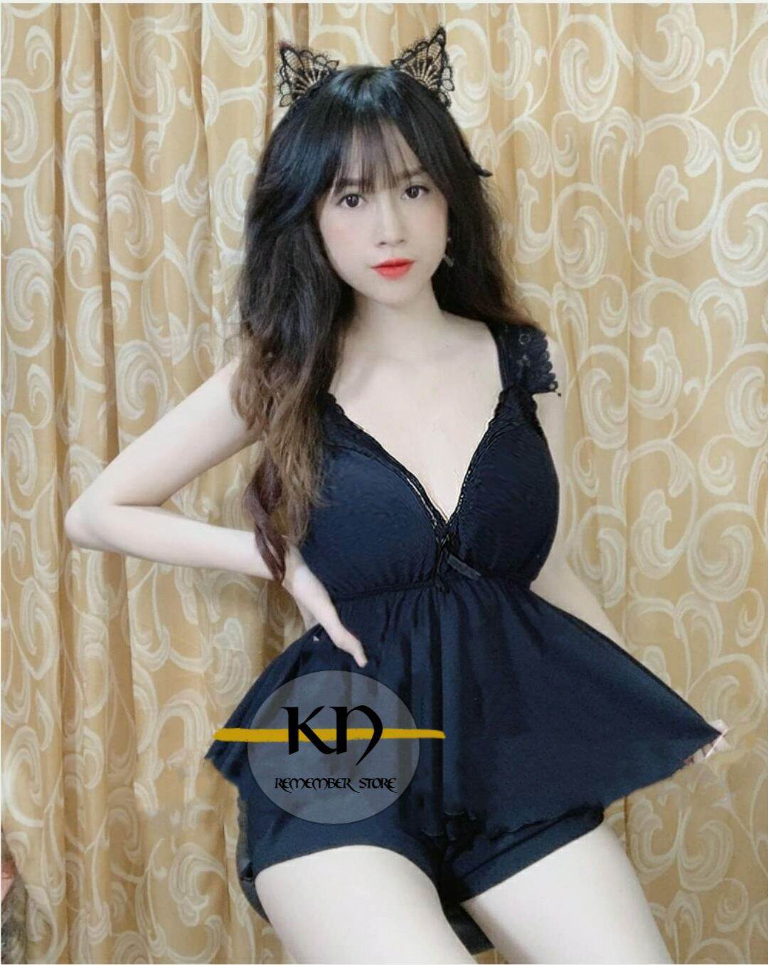 [ Sale Hot ] Đồ bộ mặc nhà hai dây sexy nữ (Có mút ngực) - M54