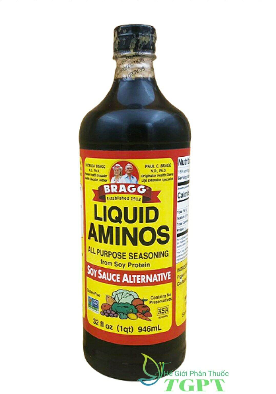 Dung Dịch Giải Độc Cây Trồng - Nước Tương Không Biến Đổi Gen BRAGG LIQUID AMINOS 946ml - Nhập Khẩu Mỹ - Chai Nguyên Seal 946ml